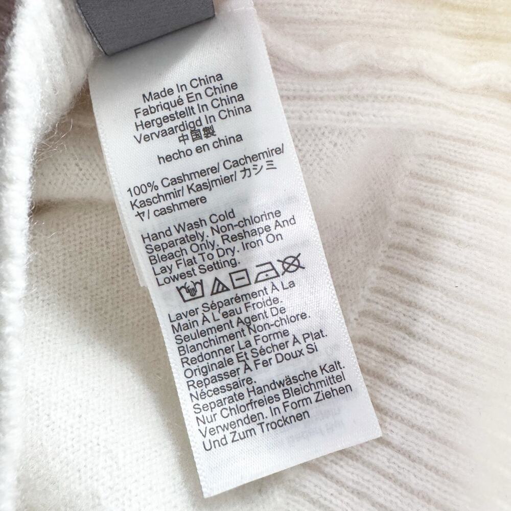 J. Crew Perfect Cashmere Cardigan Sweater Long Sleeves Snow Size XXS NWOT - Picture 9 of 11